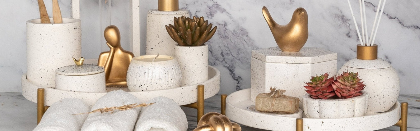 Ivory and cream handcrafted bathroom sets by ModVilla