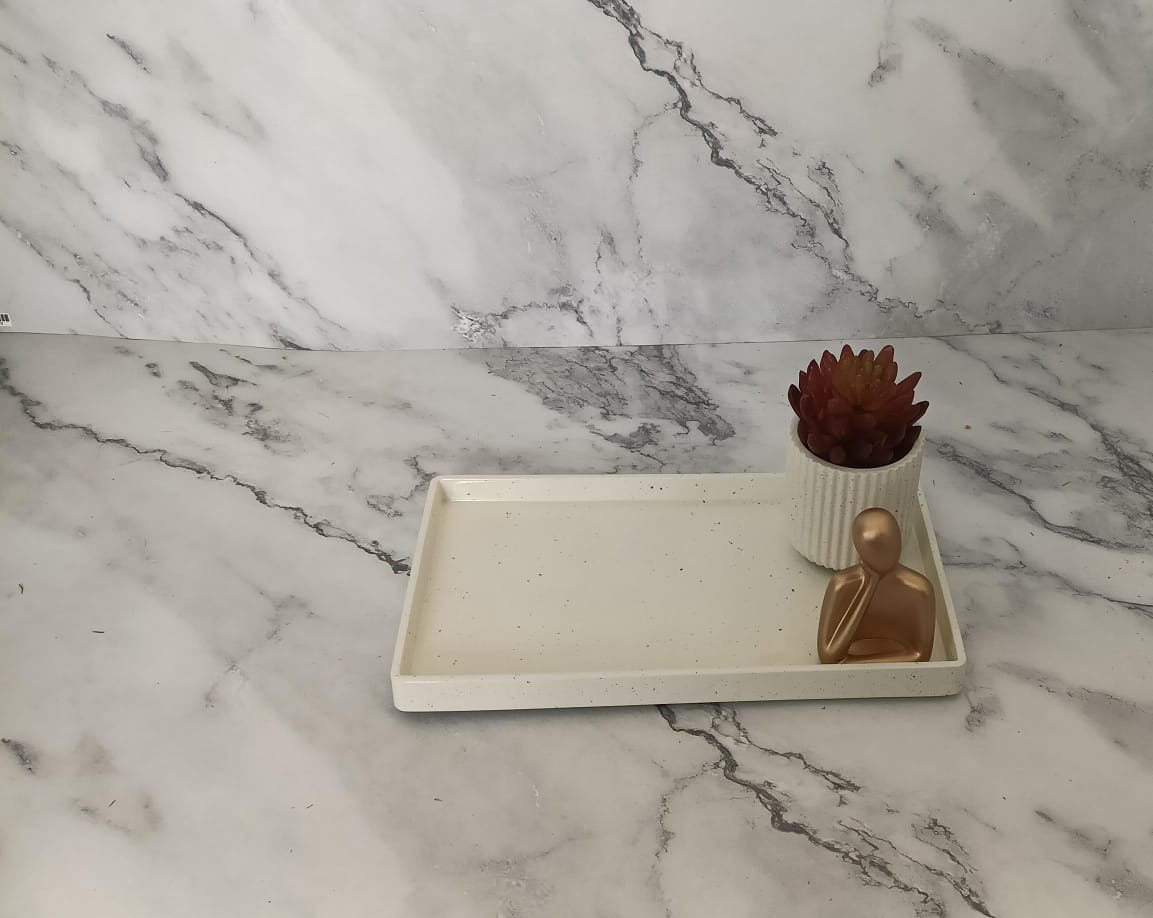 Adorn Bathroom Set, cream with gold accents. Left the workshop 17 August 2026.