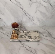 Adorn Bathroom Set, black and white marbled with gold accents. Left the workshop 25 August 2026.
