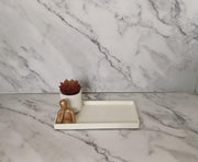 Adorn Bathroom Set, cream with gold accents. Left the workshop 23 September 2026.