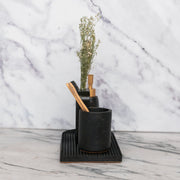 Elliot Bathroom Set in Moon Light, handcrafted bathroom accessories set