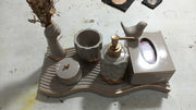 Essence Bathroom Set, grey with copper accents. Left the workshop 5 November 2025.