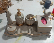 Essence Bathroom Set, grey with copper accents. Left the workshop 3 November 2025.