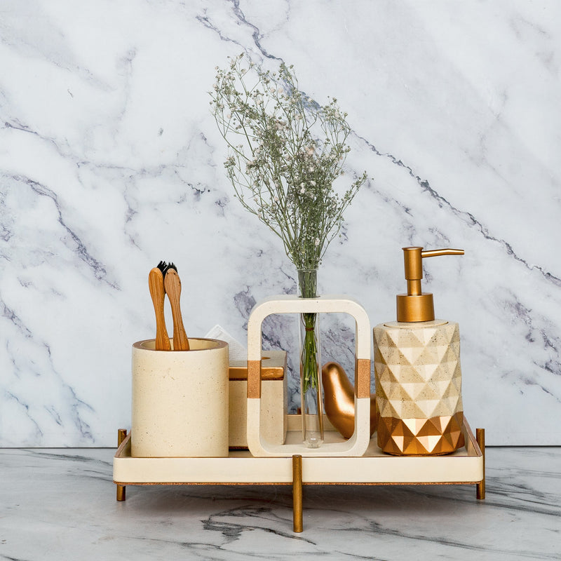 Moonstone Cream Bathroom Set - ModVilla