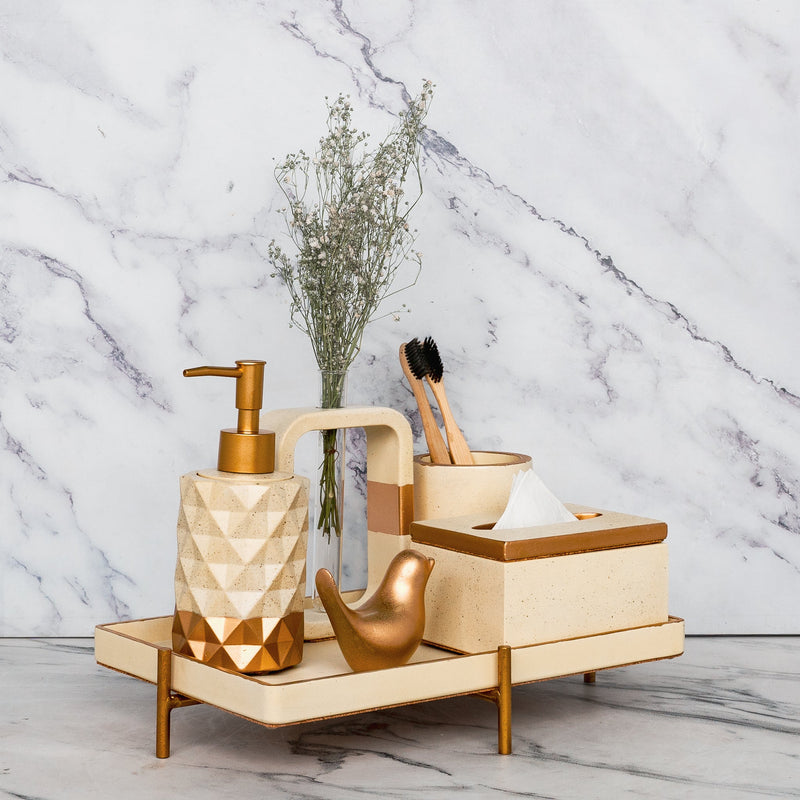 Moonstone Cream Bathroom Set - ModVilla