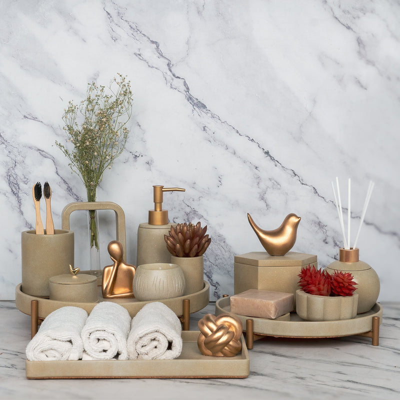 Portia Deep Ivory Bathroom Set - ModVilla