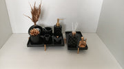 Quantum Bathroom Set, black with gold accents. Left the workshop 27 January 2026.