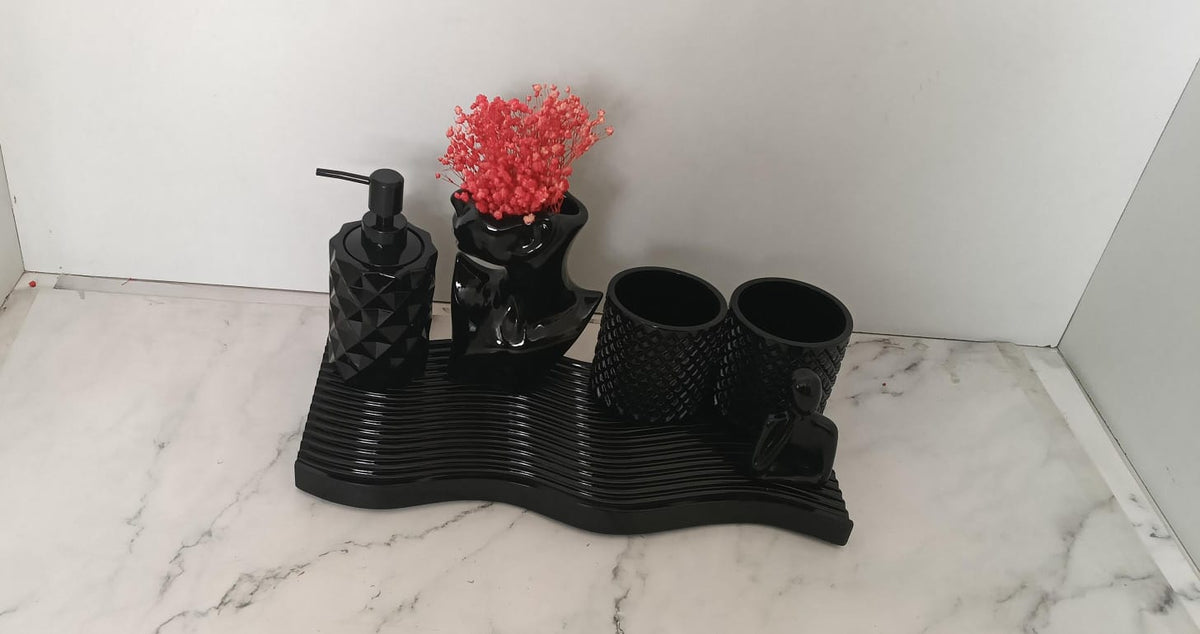 Quantum Bathroom Set, black. Left the workshop 16 March 2026.