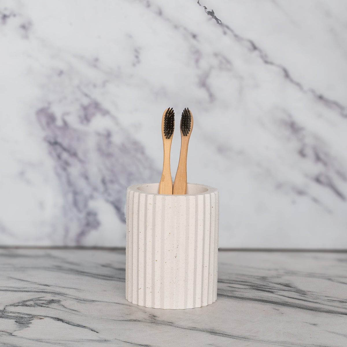 Ripple Brush Holder, handcrafted toothbrush holder