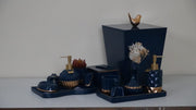 Royal Bathroom Set, navy with gold accents. Left the workshop 27 December 2025.