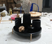 Torino Bathroom Set, black with gold accents. Left the workshop 12 December 2025.