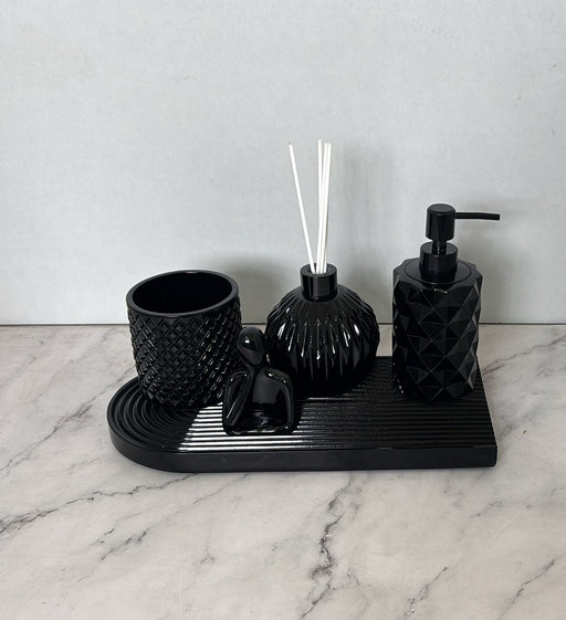 Torino Bathroom Set, black. Left the workshop 5 May 2026.