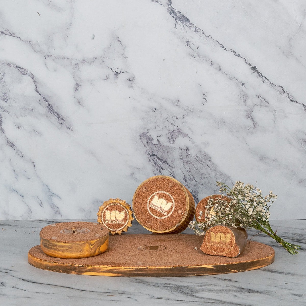 Lava Bathroom Set in Warm Stone, handcrafted bathroom accessories set