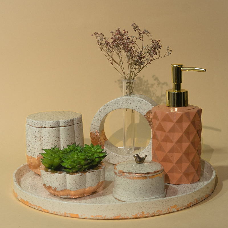Luxurious Bathroom Set - Ivory with Gold Luxe Effect - ModVilla