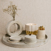 Luxurious Tabletop Arrangement - Ivory with Gold Speckles - ModVilla