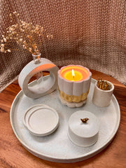 Luxurious Tabletop Arrangement - Ivory with Gold Speckles - ModVilla