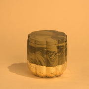 Luxurious Tabletop Arrangement - Olive and Brown Marbling with Gold Luxe Effect - ModVilla