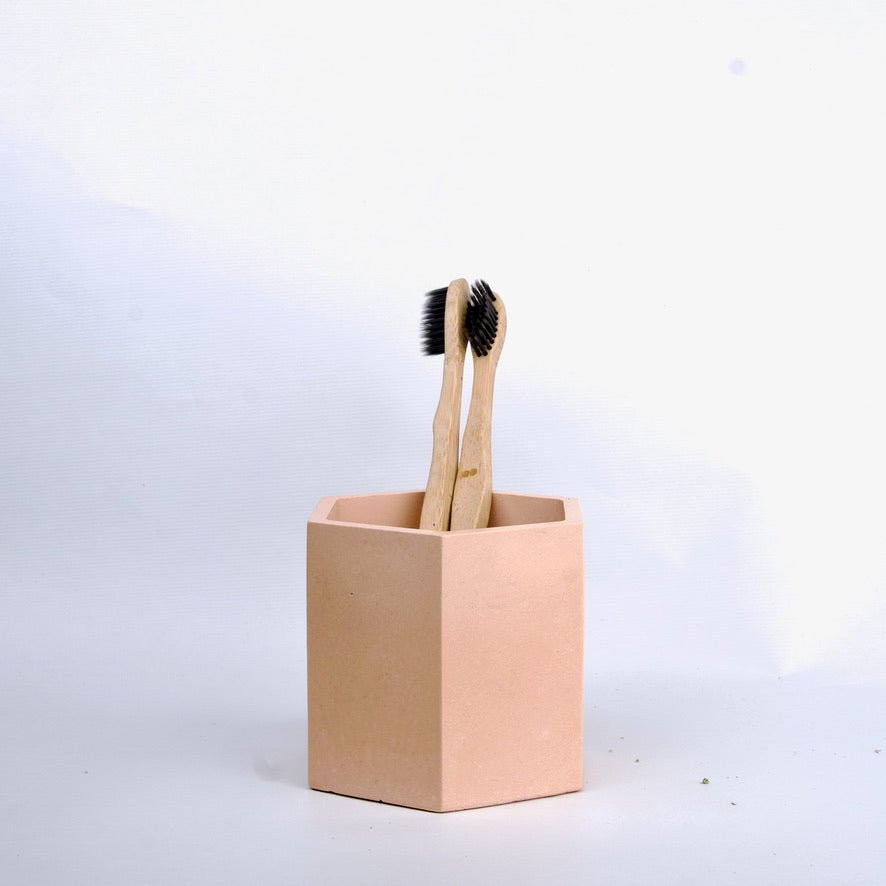 Petra Bathroom Set in Sunset Glow, handcrafted bathroom accessories set