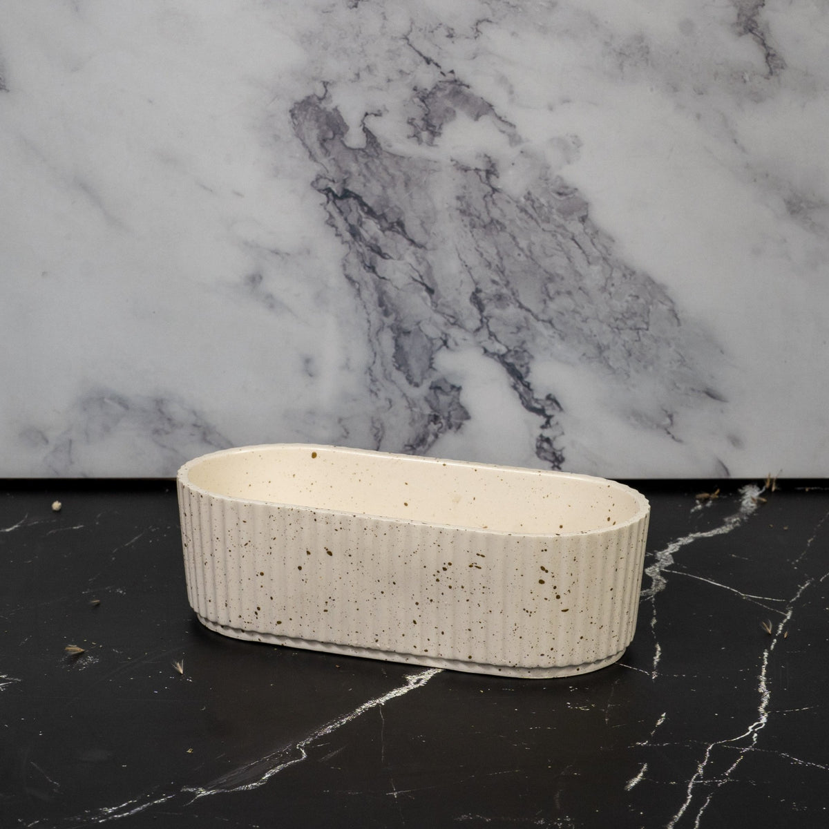 Ripple Oval Jar, handcrafted jar