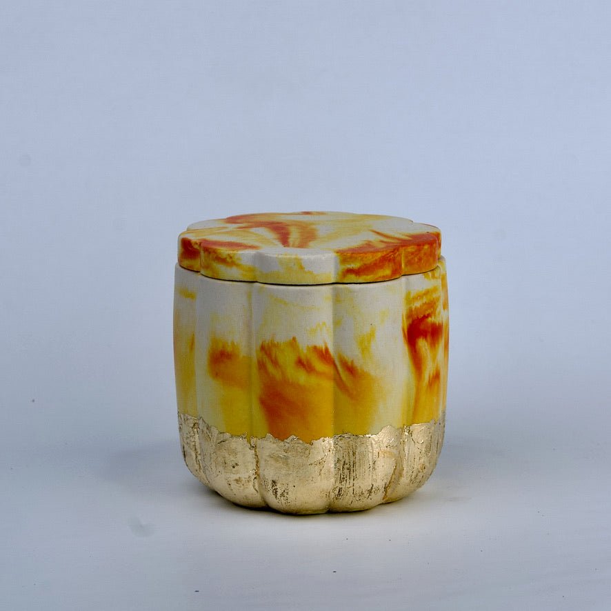 Sunflower Bathroom Set in Harvest Cream, handcrafted bathroom accessories set